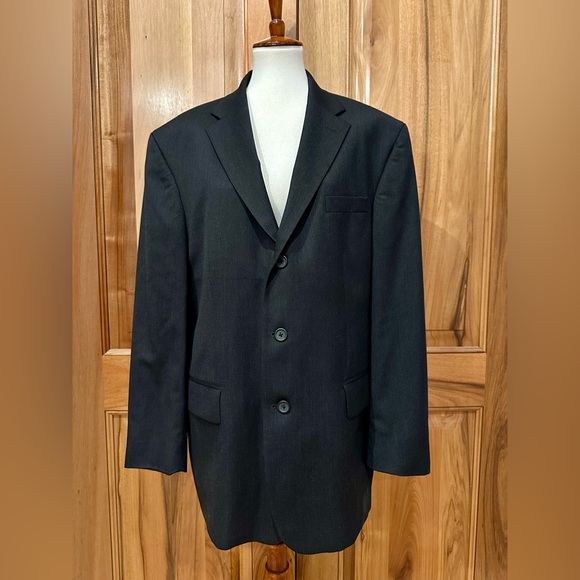Nautica - Men’s Dark Grey Wool Jacket/Blazer/Sport Coat EUC 45R